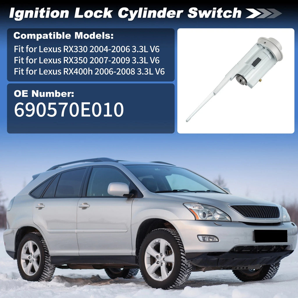 Ignition Lock Cylinder Switch 690570E010 with 2 Keys for Lexus RX330 (2004–2006)
