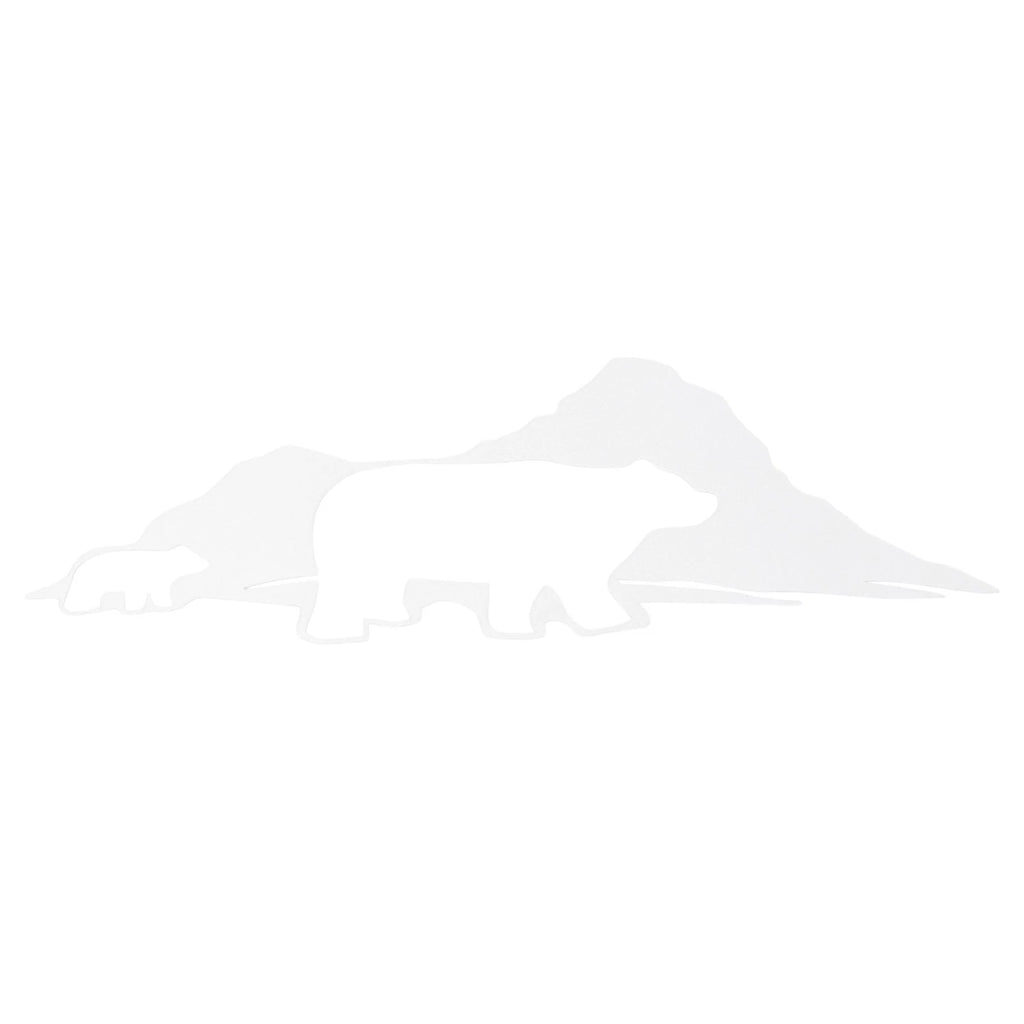 Reflective Bumper Decal for - Silver Tone Mountain Bear