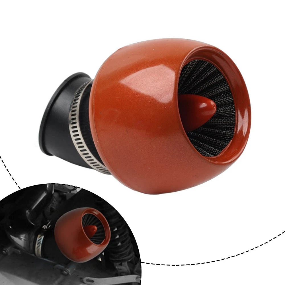 Air Intake Filter Cone Pod for Universal ATV Scooter (28MM/35MM/42MM/48MM) Orange