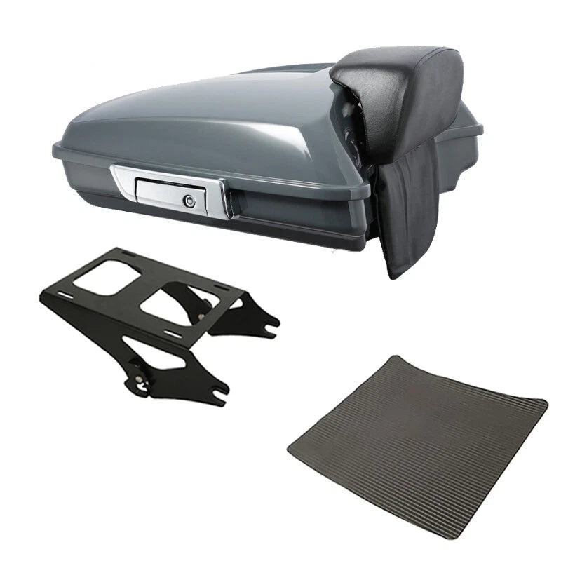 Razor Trunk Backrest Mount Rack for Harley Road Glide (2014–2026) Gunship Gray