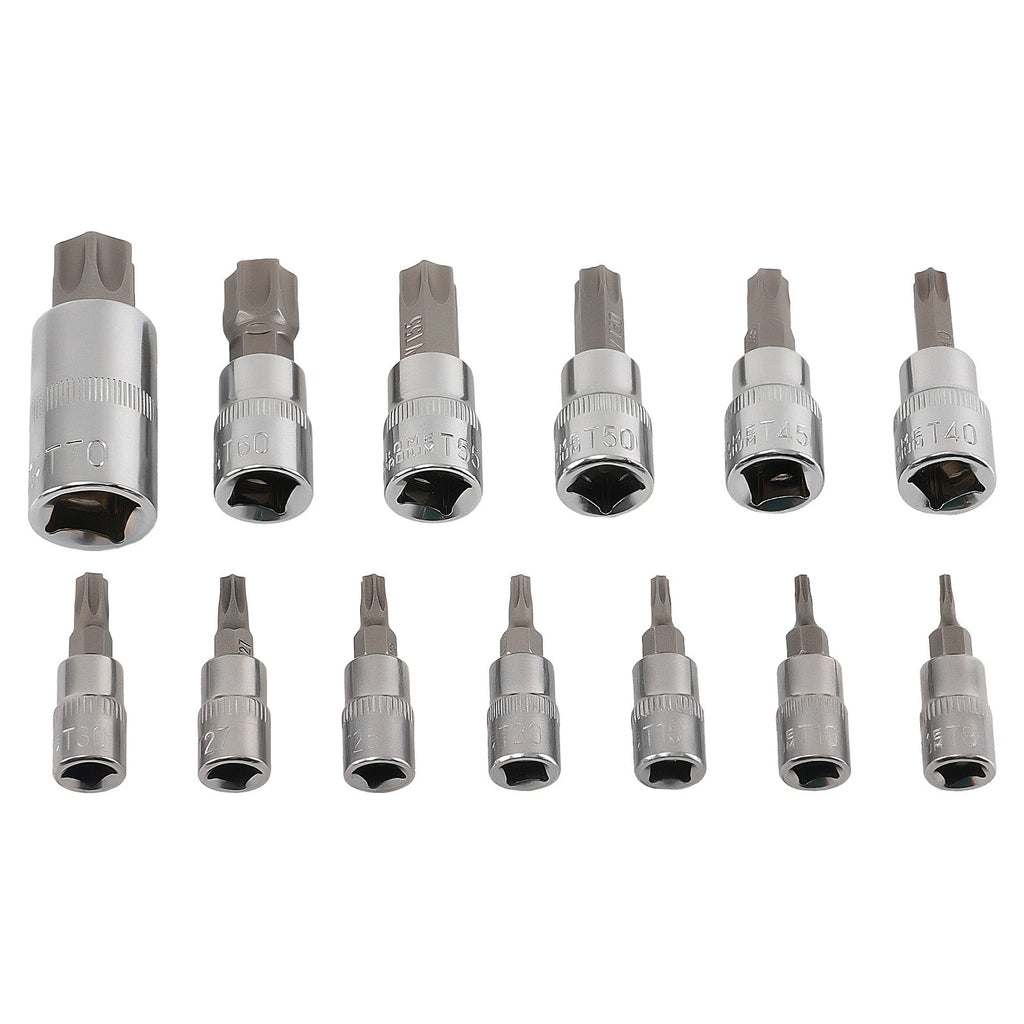 13pc Socket Set for CRV (1/4, 3/8, 1/2 Drive, T8-T70)