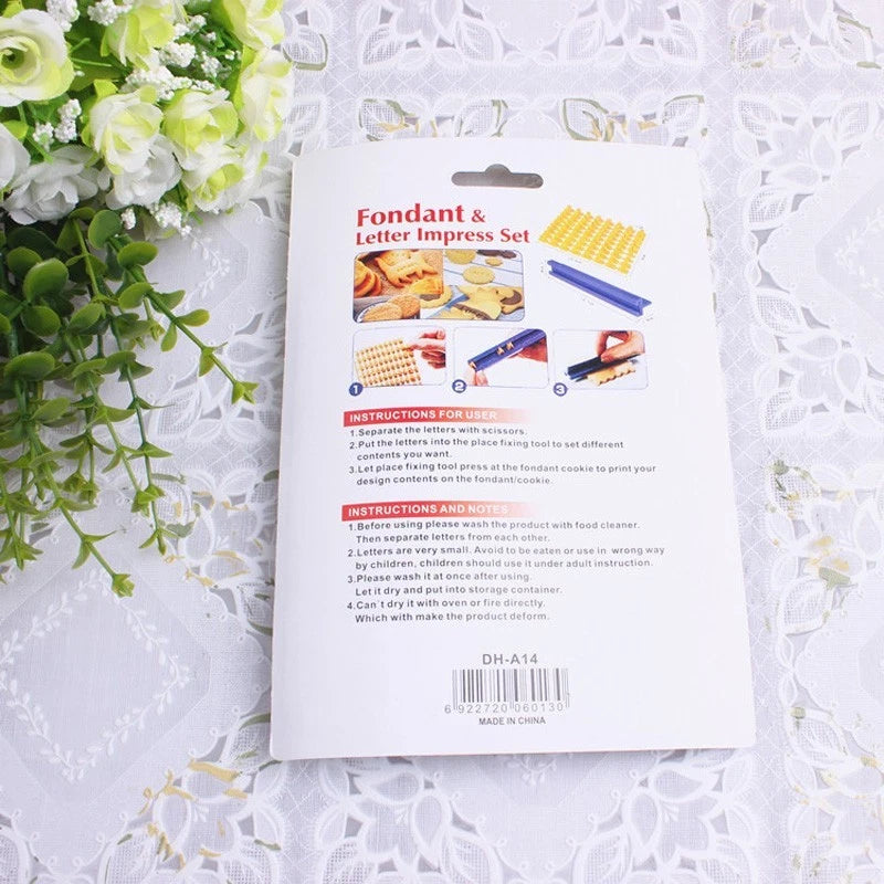 Set of 4 Alphabet Number Cutters for Cake Decorating