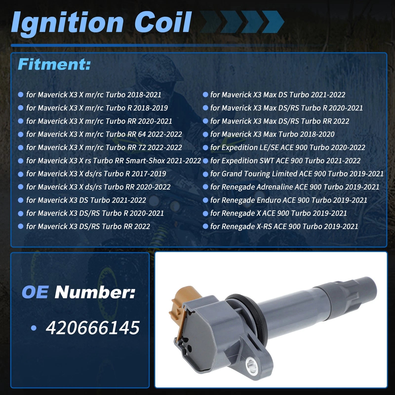 3pcs Ignition Coils for Can-Am Maverick X3 (2018–2022)