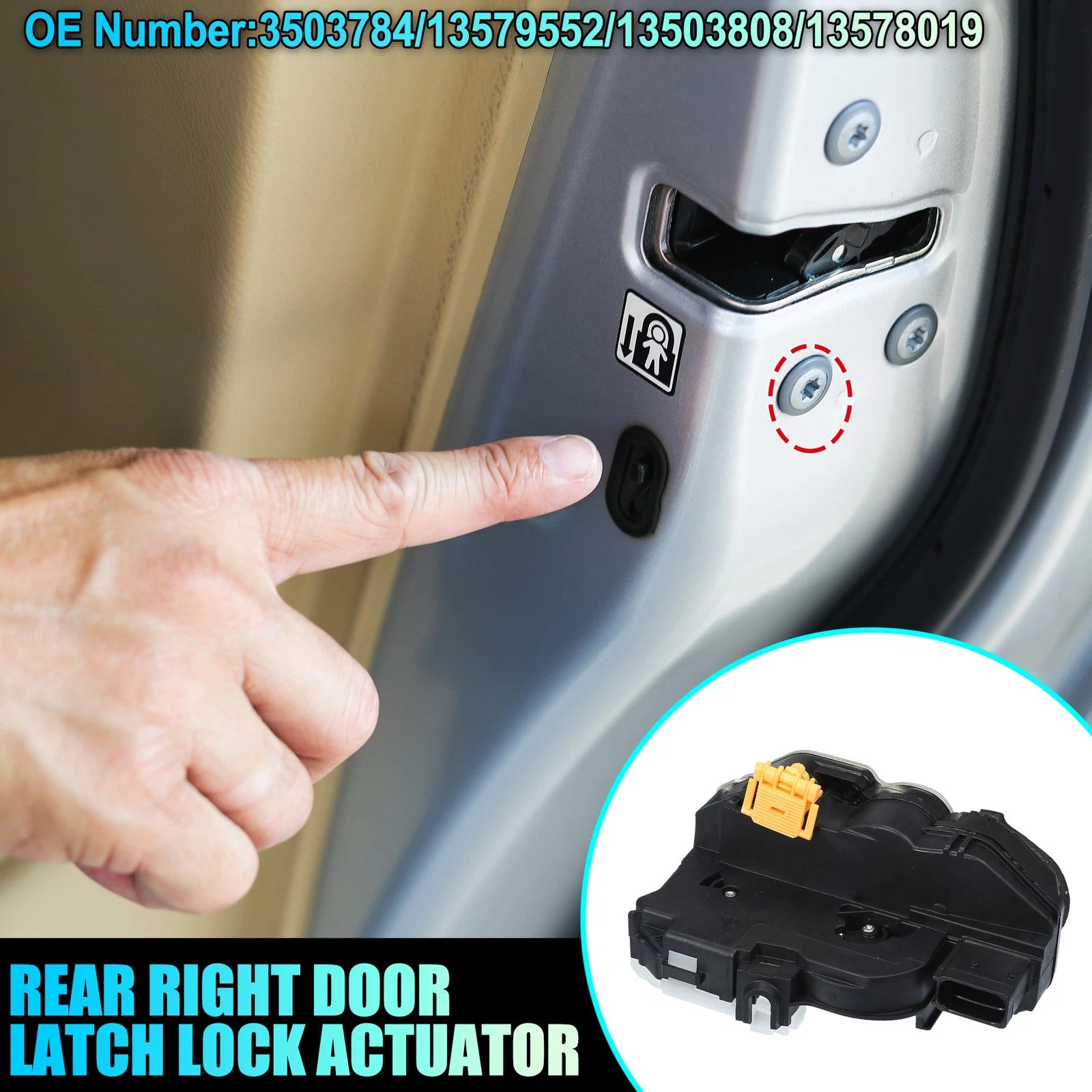 Rear Right Door Latch Lock Actuator Replacement for Chevy Cruze (2011–2014)