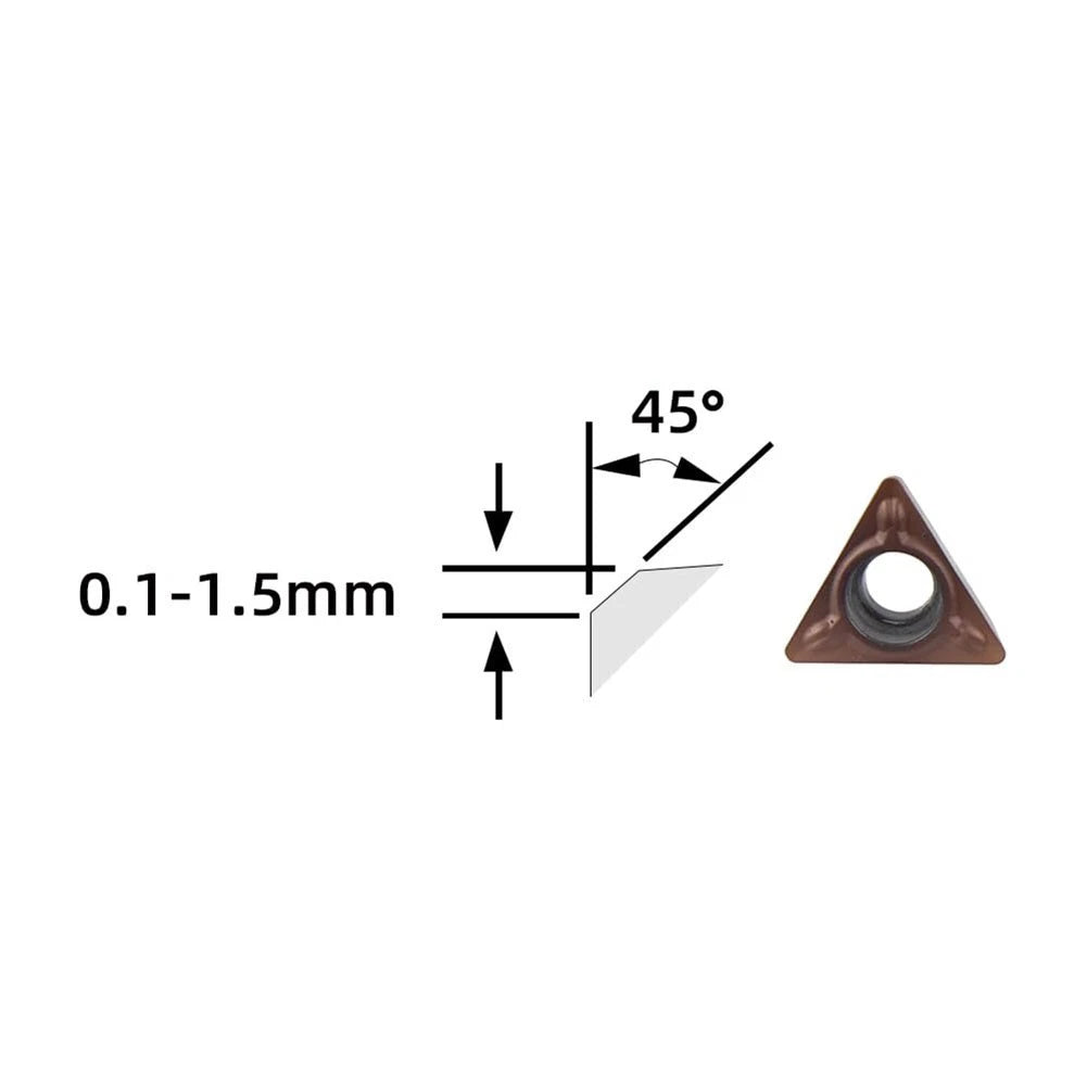 Set of 10 C Angle Carbide Inserts for Chamfering
