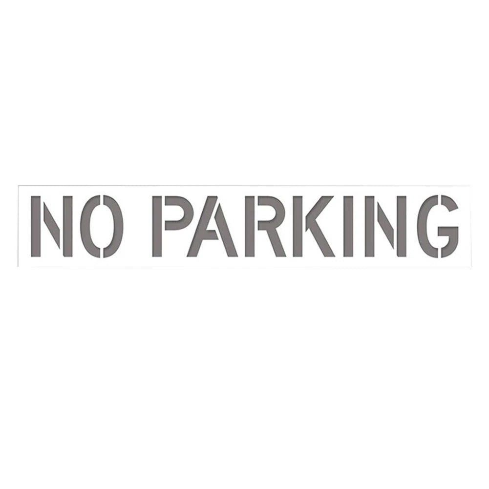 12-Inch Tall Silicone No Parking Stencil for Fire Lane Mark (Reusable)