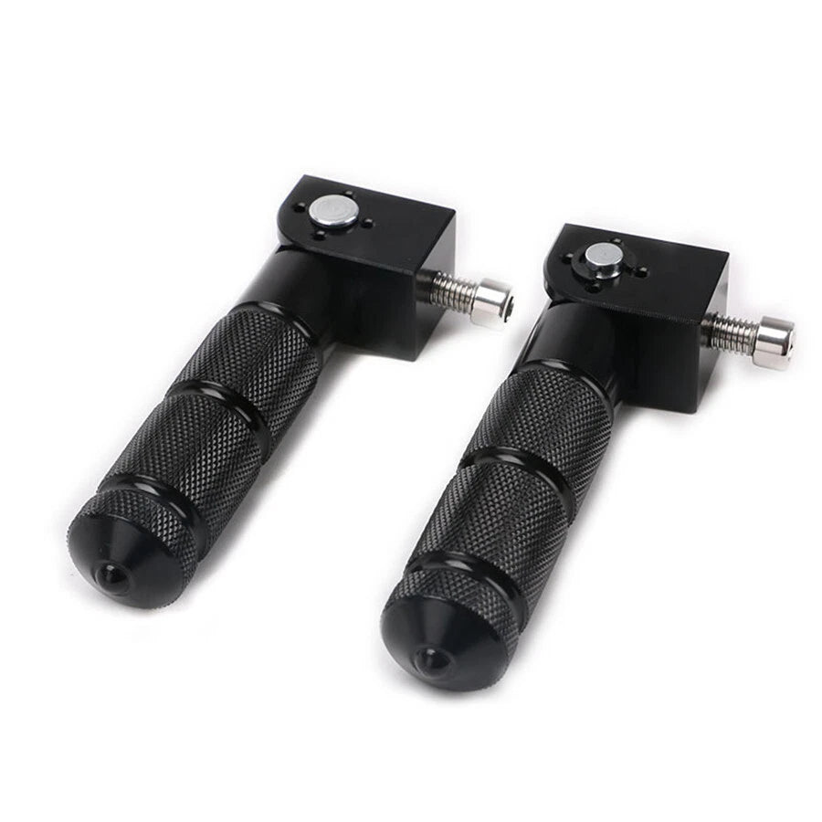 1 Pair Aluminum Foldable Footrest Rear Set for Universal Motorcycle (All Years)