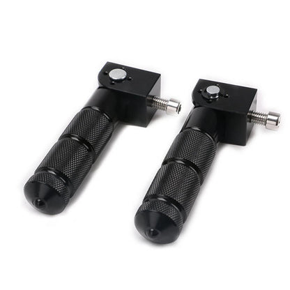 1 Pair Aluminum Foldable Footrest Rear Set for Universal Motorcycle (All Years)