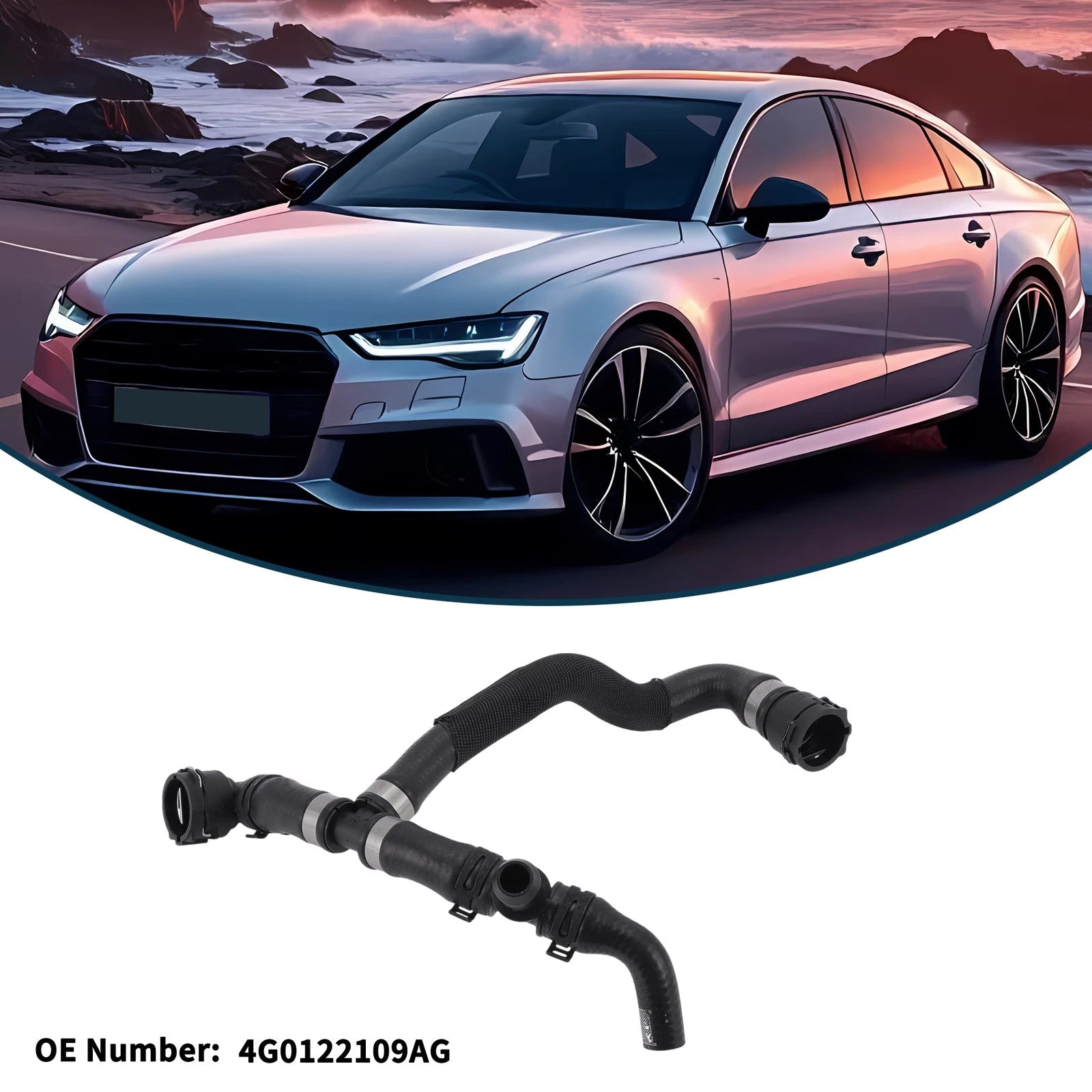 Radiator Hose for Audi A6 C7 2.0T (2016–2018) Rubber Heating Water Pipe