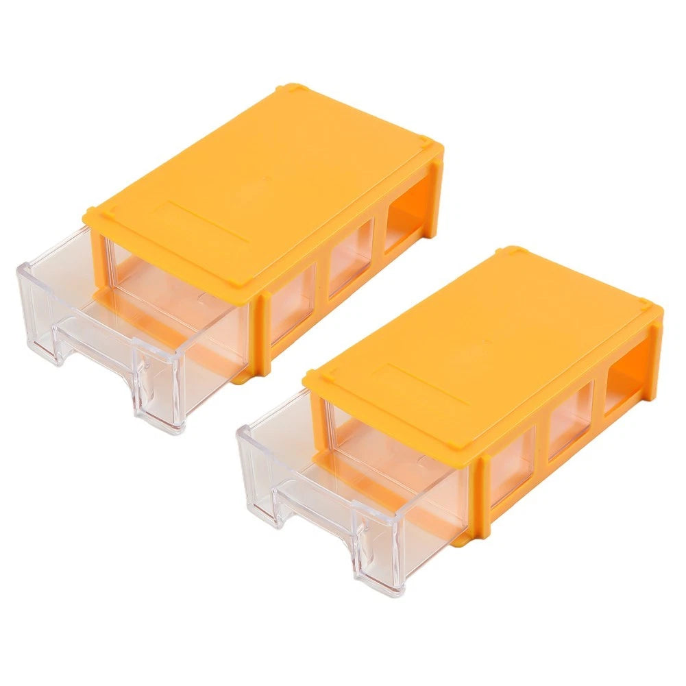 2X Stackable Plastic Storage Boxes for Hardware and Small Parts