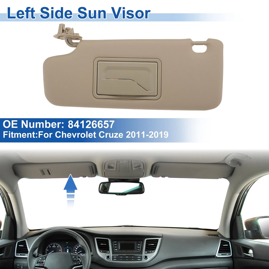 Left Side Sun Visor for Chevrolet Cruze 2011-2019 Beige Replacement