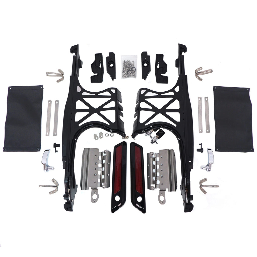 One Touch Saddlebag Latch Lids Hardware Covers for Harley Touring (2014–2020)