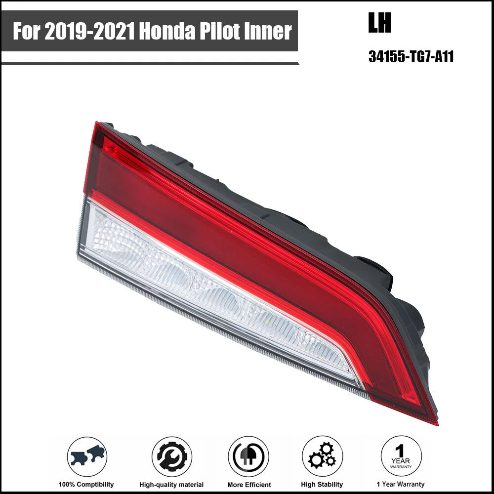 Inner Tail Light Assembly for Honda Pilot (2019–2021) Right LH Red