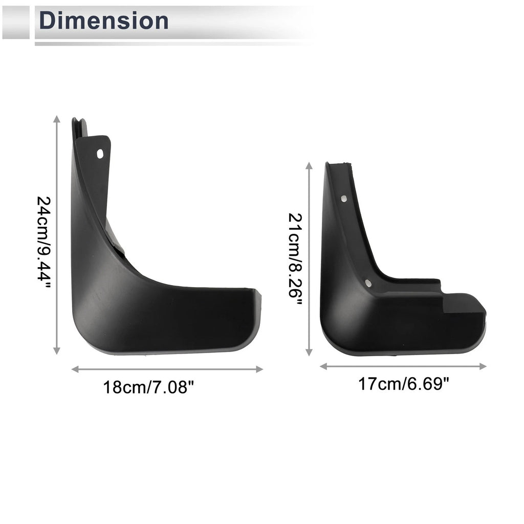 Mud Flaps Splash Guards 1 Set for Audi A1 Hatchback (2010–2015)