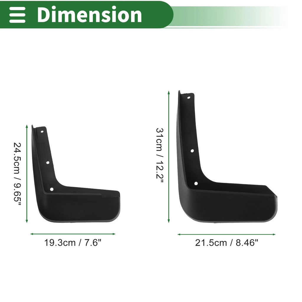Mud Flaps Splash Guards Front Rear Set for Hyundai Creta IX25 (2020–2021)