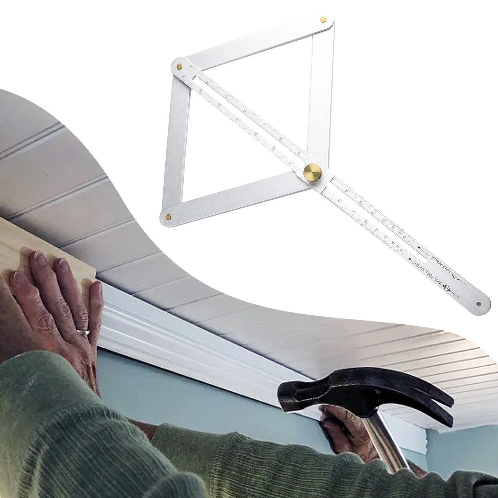 Square Protractor for Ceiling Corner Angle Finder Gauge Measurements