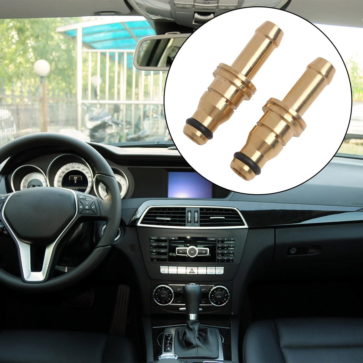 Coolant Radiator Pipe Connector Pair for Mercedes S203 W203 (2000–2007)