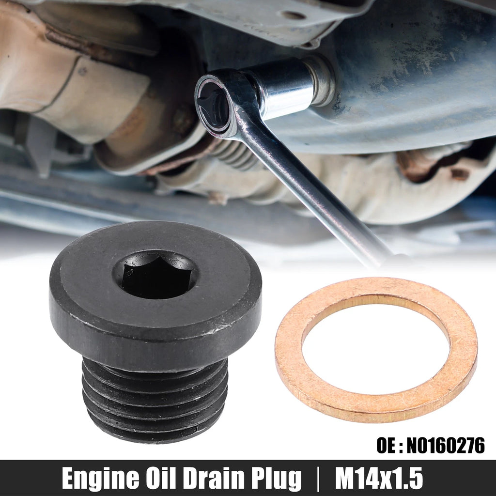 Engine Oil Drain Plug Screw M14x1.5 Steel Replacement for Audi A4 A6 (2008–2018)