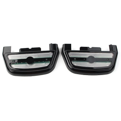 Pair White LED Light Footboard Covers for Harley Touring Road King