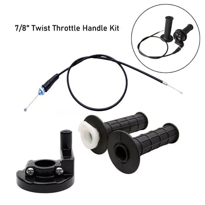 7/8" Twist Throttle Grip & Cable for Dirt Bike Quad ATV (50cc-125cc)