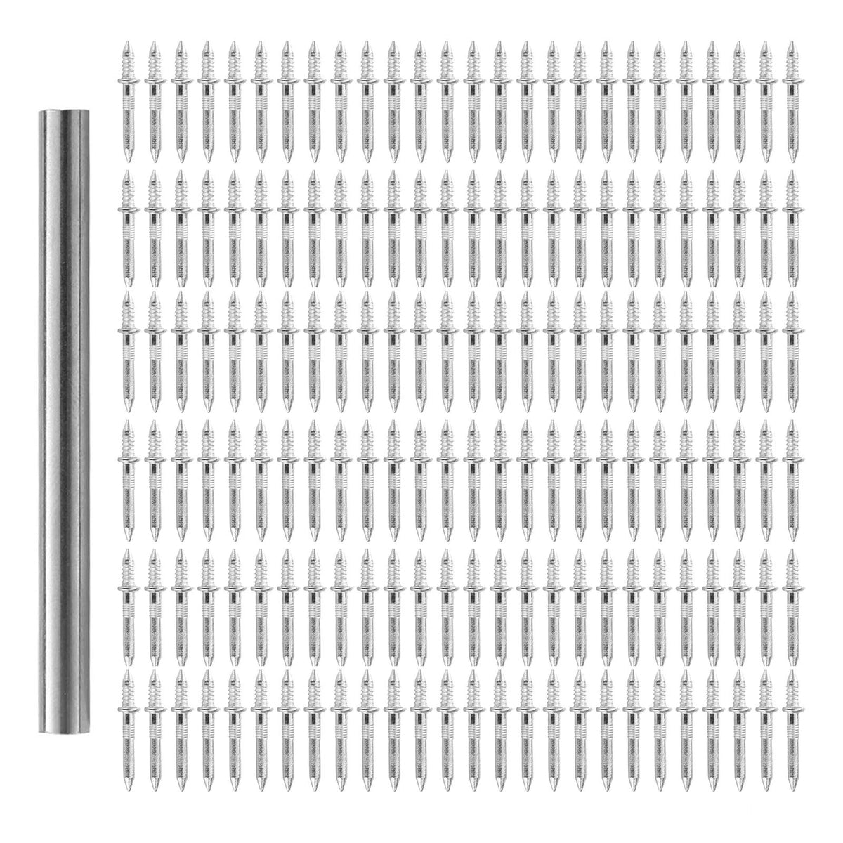 100Pcs Double-Head Metal Nails for Skirting Thread
