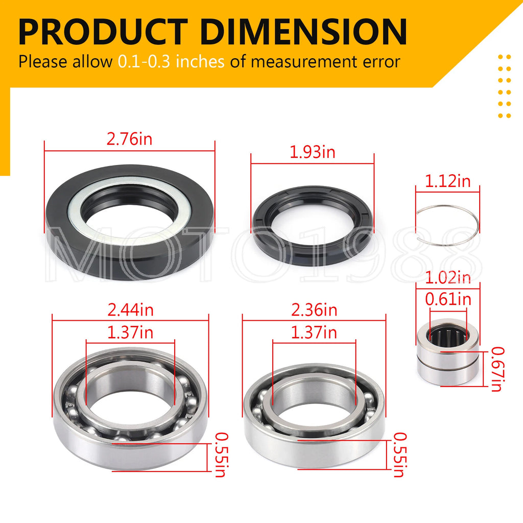 Rear Differential Bearing Seal Kit for Honda Rancher 420 TRX420, Foreman 500 520