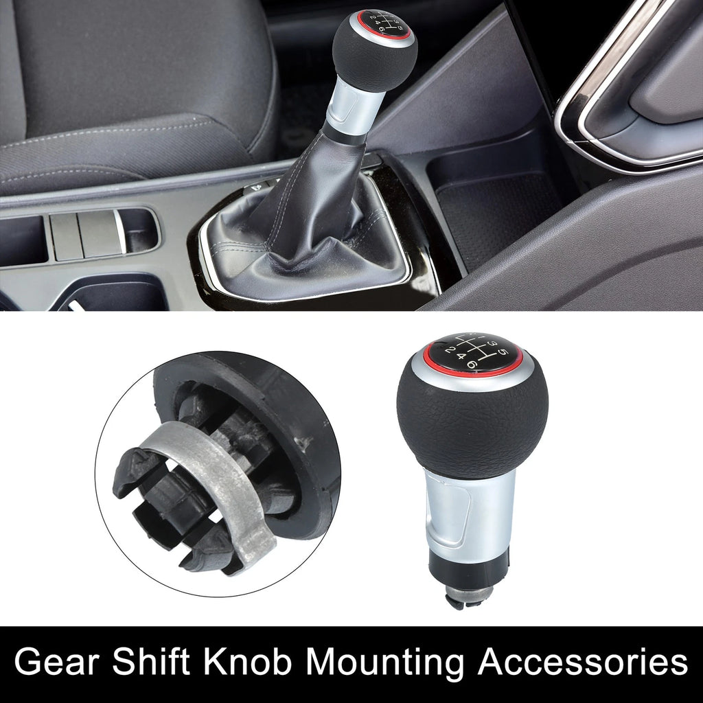 6-Speed Gear Shift Knob for Audi A4 S4 B8 8K Manual (Black Red) (2012–2015)