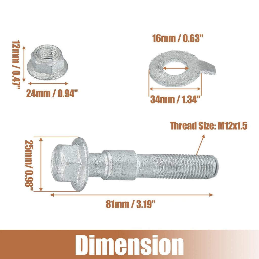 Alignment Camber Caster Adjusting Bolt Set for Dodge Sprinter 3500 (2007–2021)