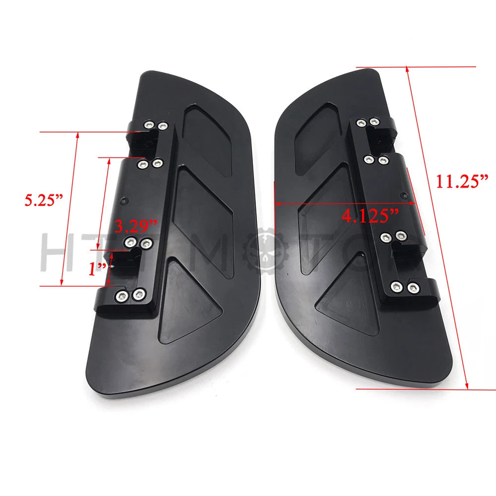 Flame Front Driver Stretch Floorboard FootRest for Harley Touring (1986–2016)