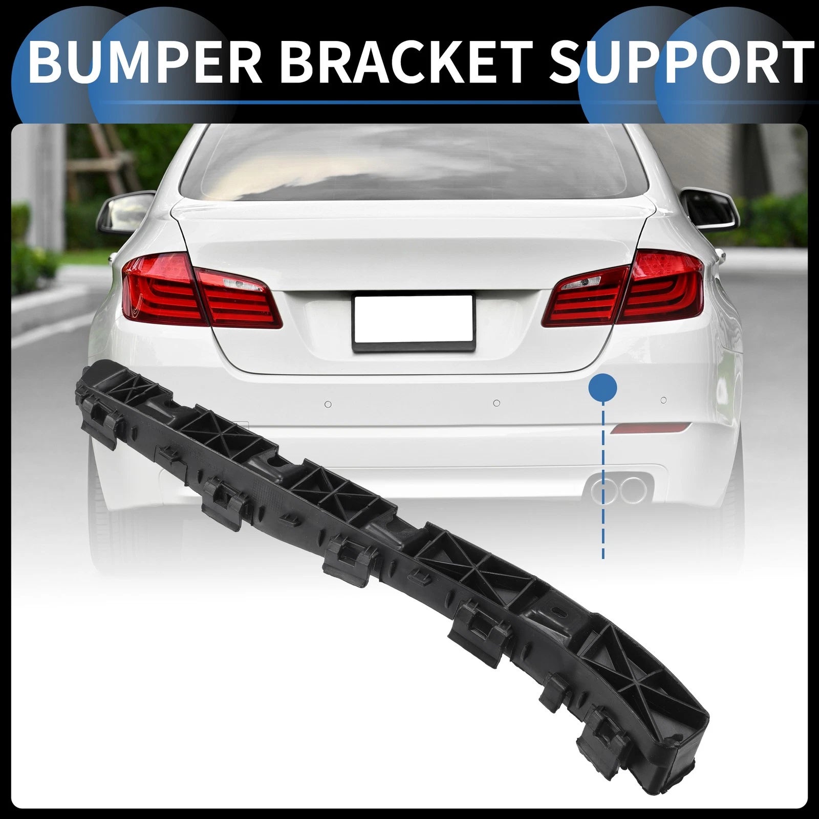 Left Rear Bumper Retainer Bracket Replacement for Hyundai Elantra (2011–2016)