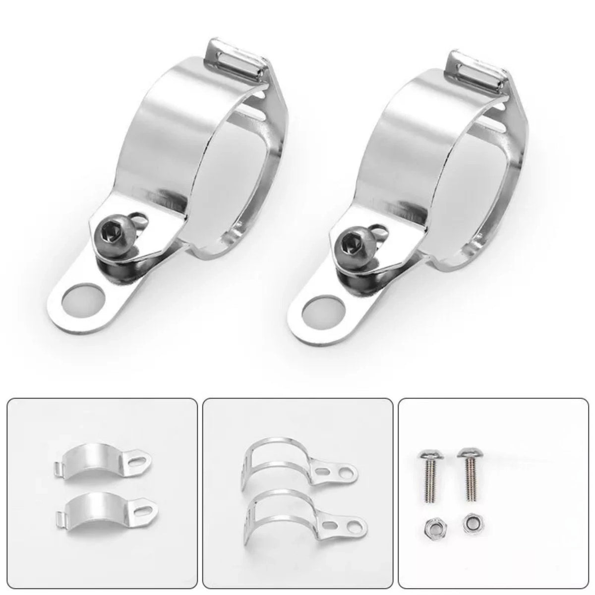 2X Fork Mount Bracket for Motorcycle Fog Spot Light Turn Signal