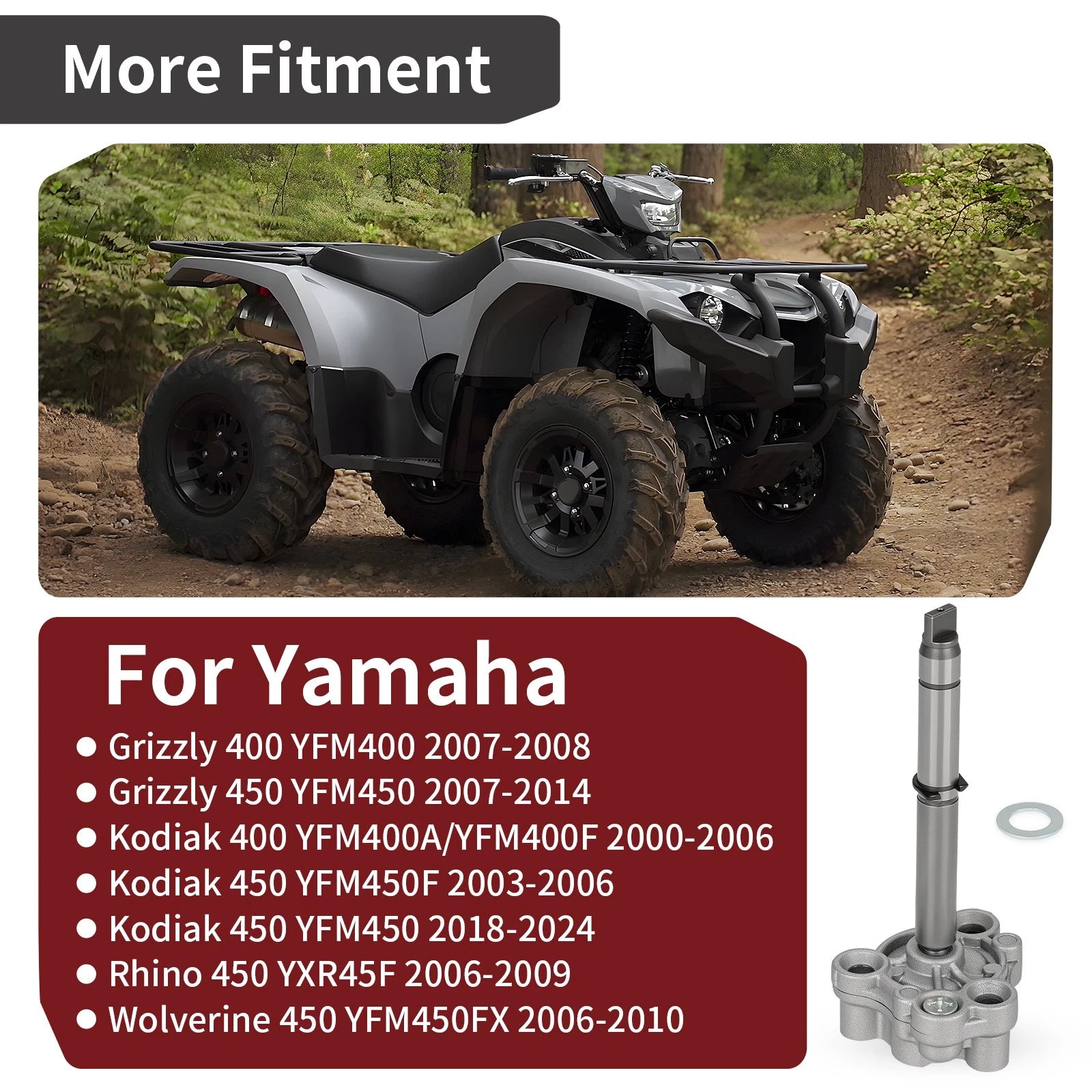 Oil Pump Kit 5GH-13314-00-00 3Y1-13310-01-00 for Yamaha Kodiak Grizzly (400-450)