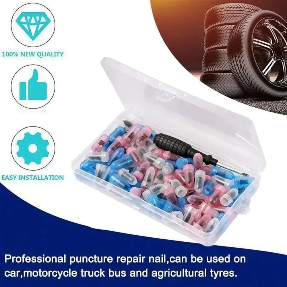 100Pcs Tire Repair Rubber Nails for Universal Use