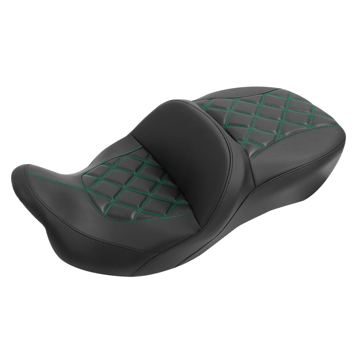 Driver & Passenger Seat for Harley Touring Road Glide (2009–2023) Black Green