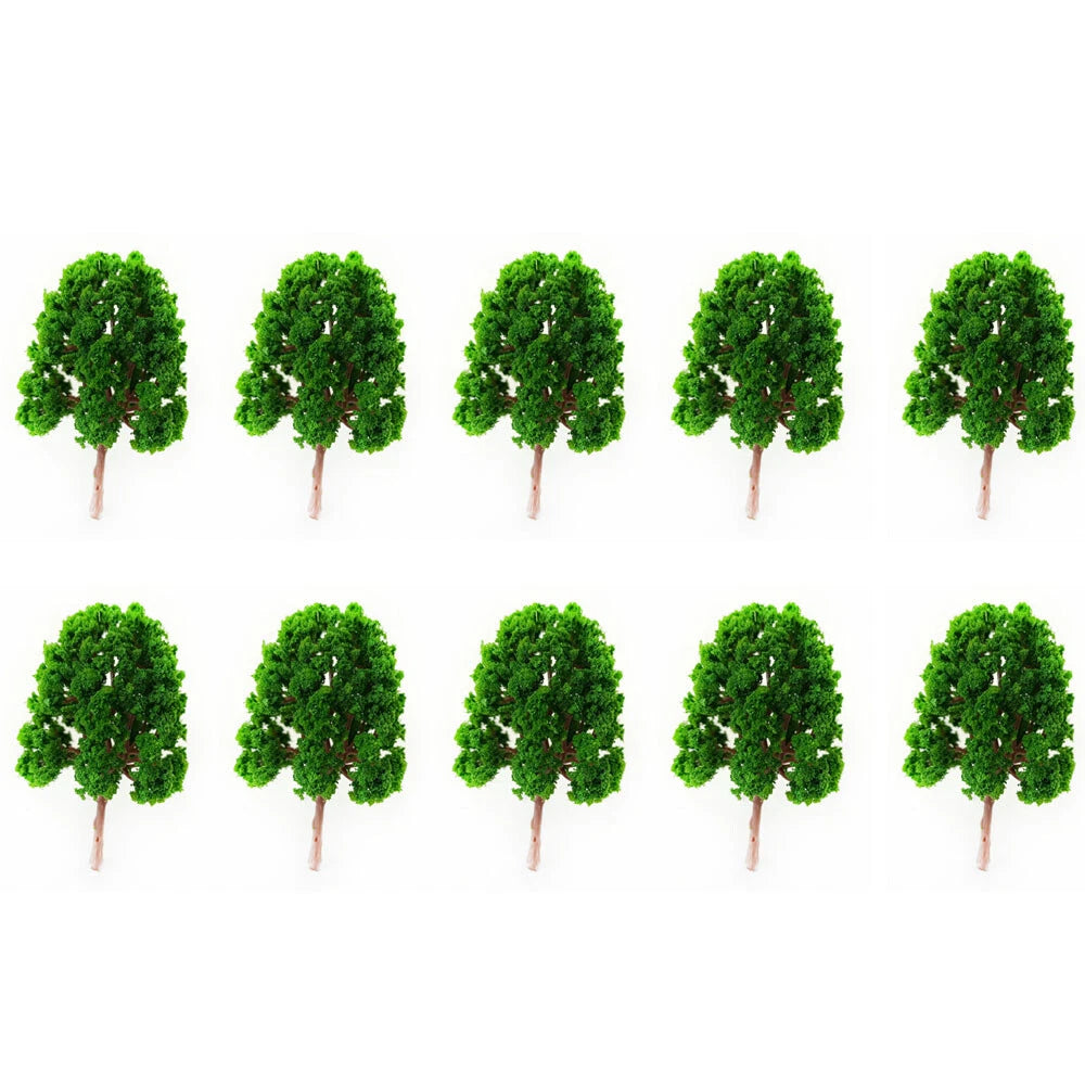 Set of 10 Model Trees for Train Railroad Diorama Scenery (11.5cm)
