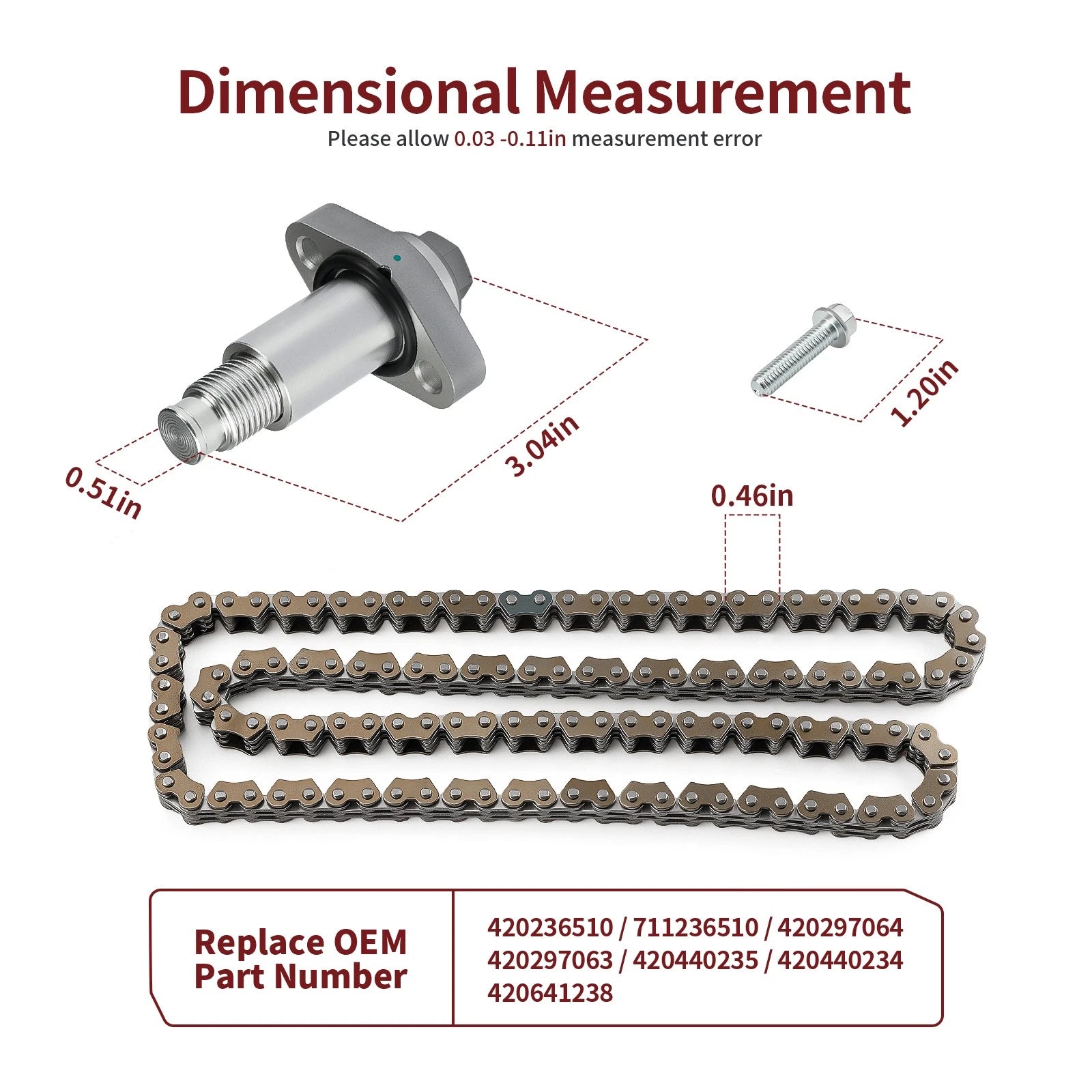 Timing Tensioner Cam Chain for Can-Am Outlander 400 Max (2003–2014)