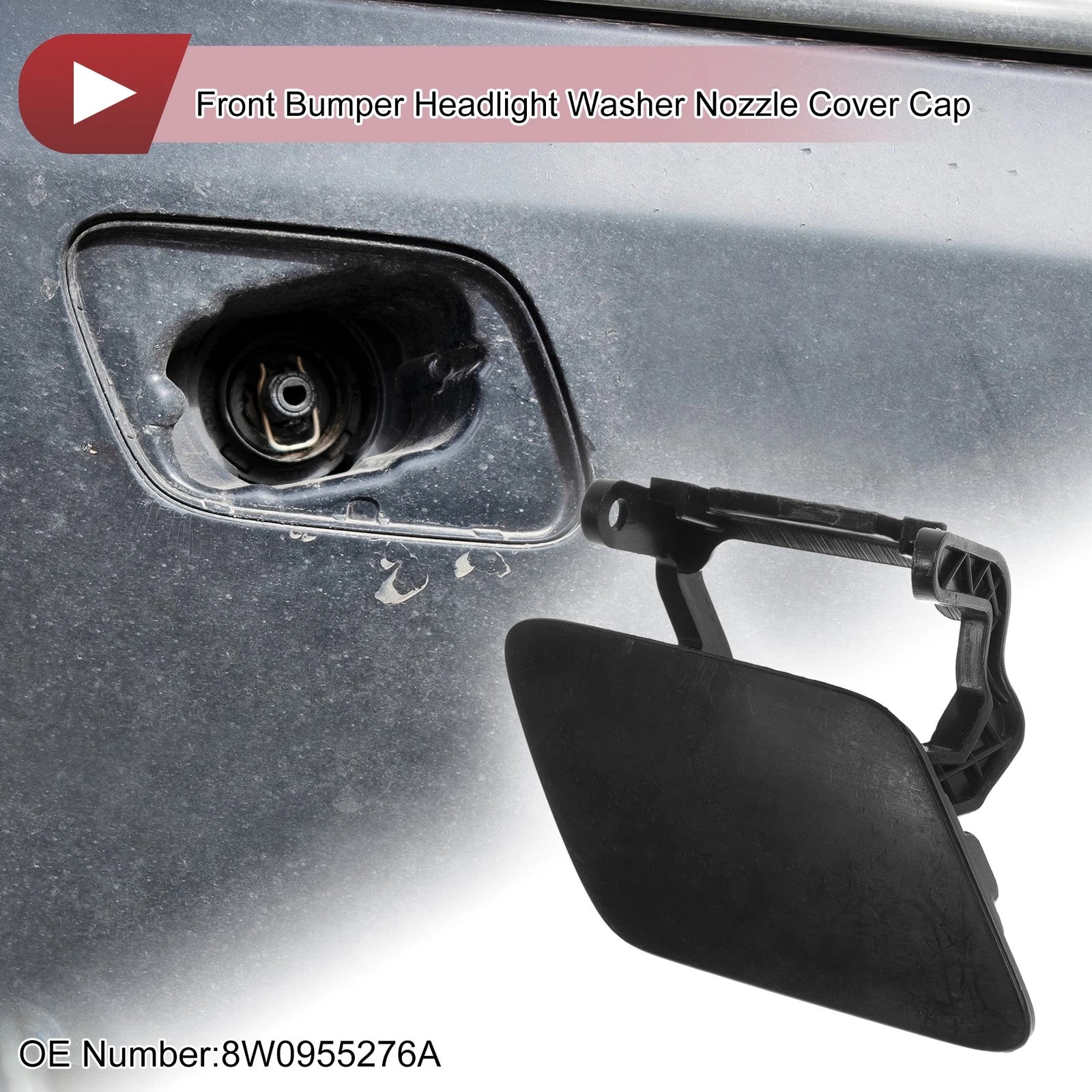 Washer Nozzle Cover Cap Front Right Replacement for Audi A4 Avant 8W (2015–2019)