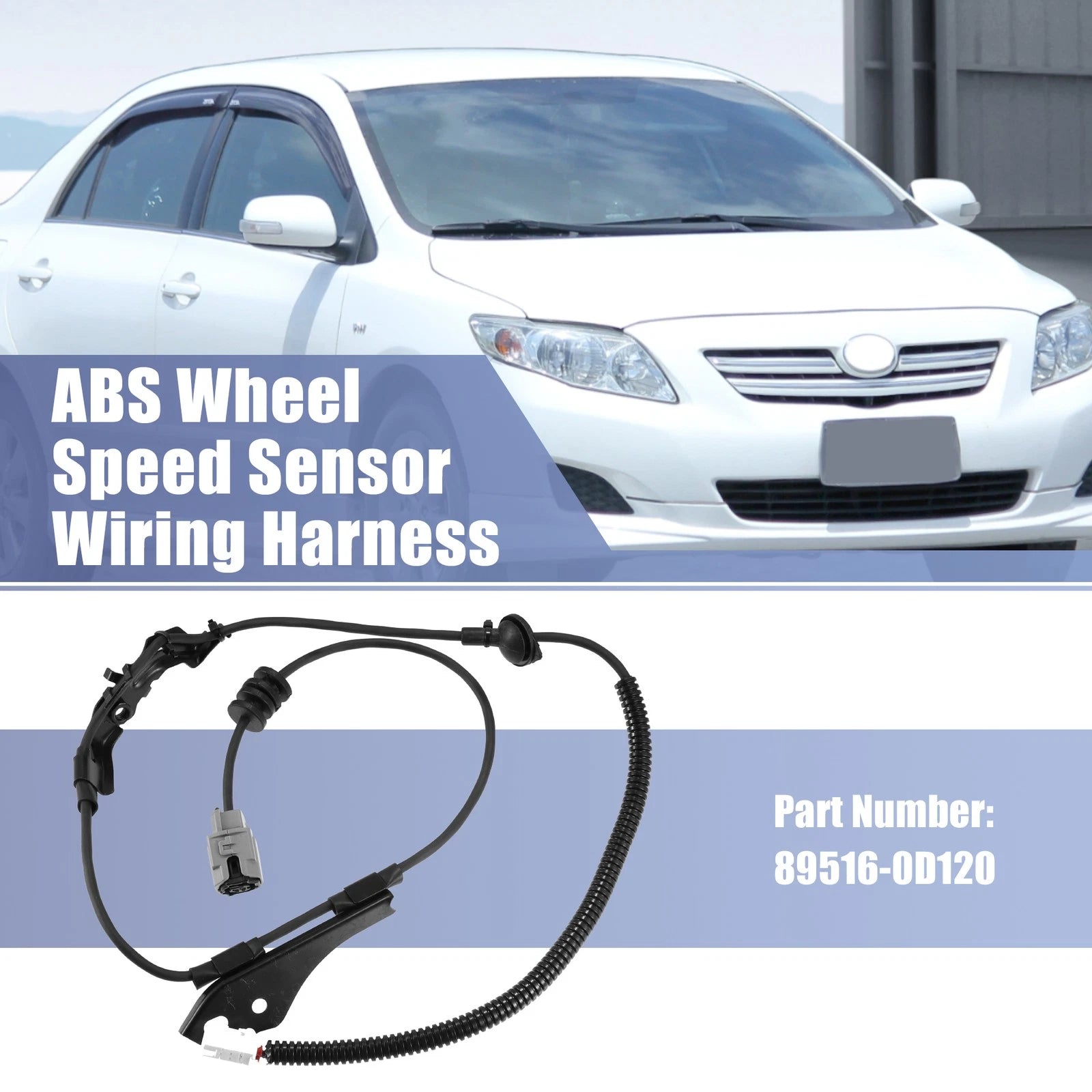 ABS Wheel Speed Sensor Wiring Harness Rear Left for Toyota Yaris (1999–2005)