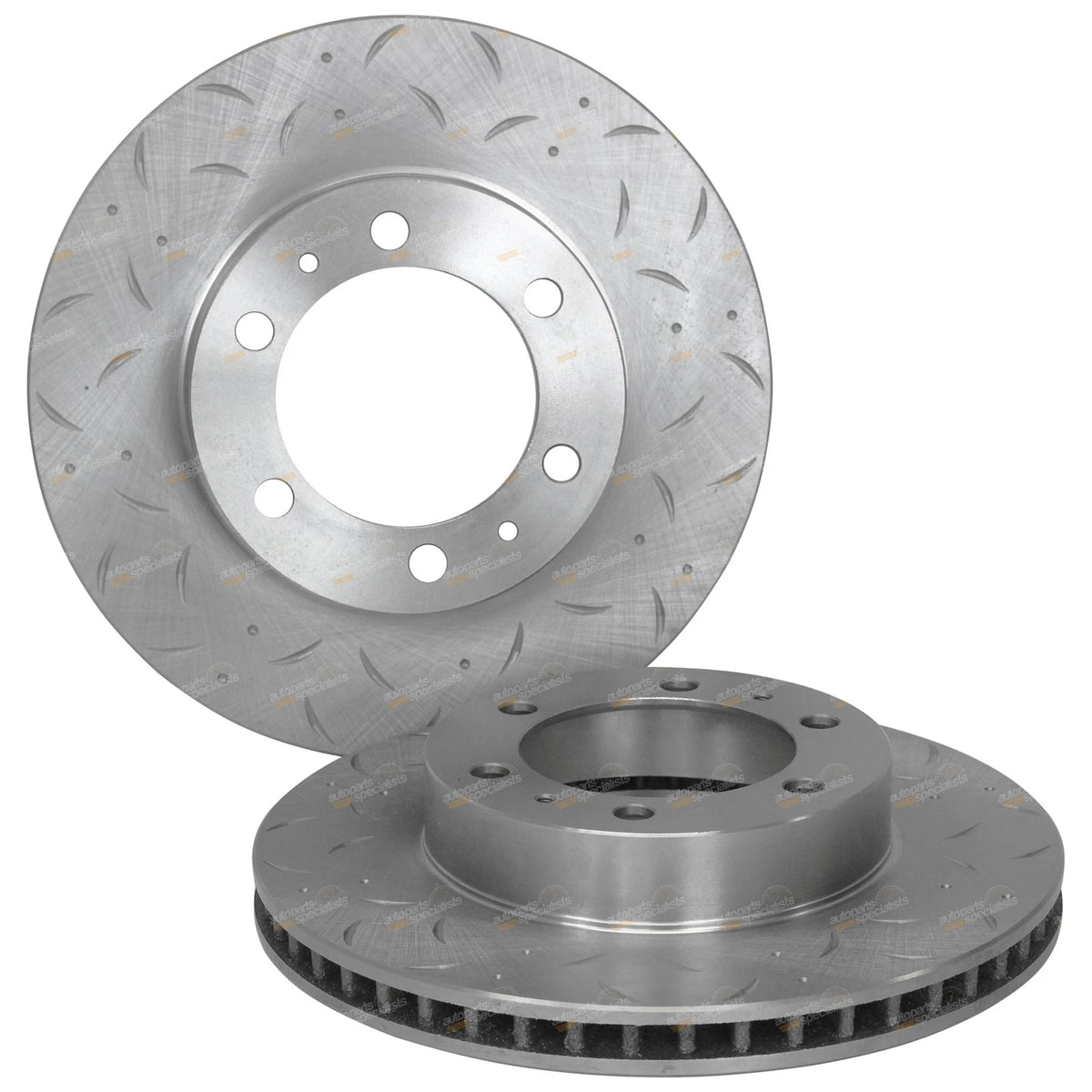 Front Slotted & Drilled Brake Disc Rotor Set for Hilux GGN25 KUN26 (2008–2016)