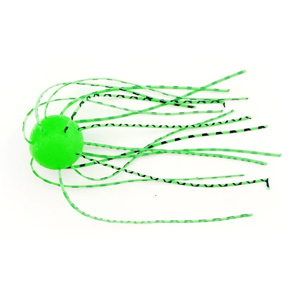 10Pcs Soft Bait with Tentacles for Topmouth Culter (Glow)