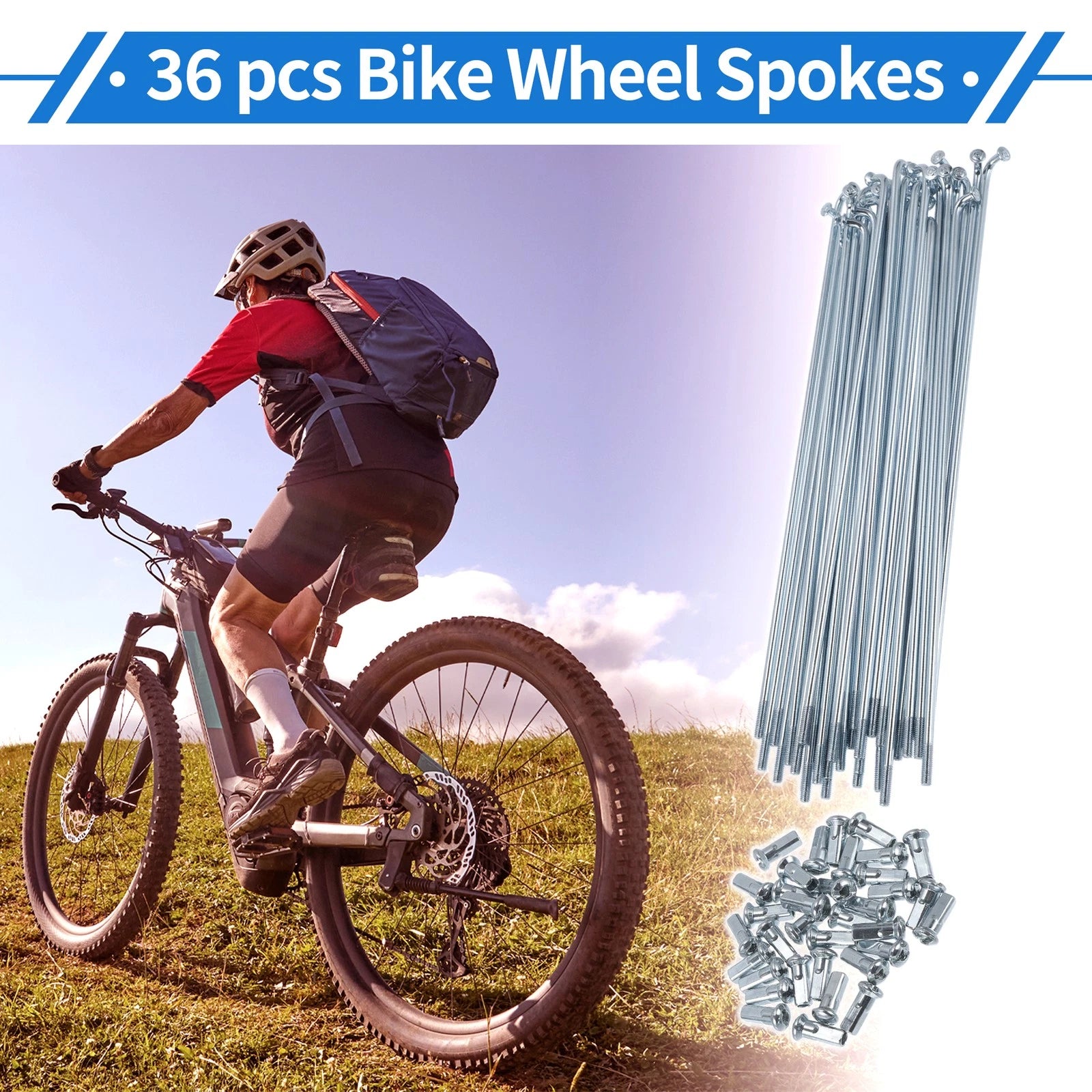 Bicycle Spokes Nipple Replacement 12G 160mm for Universal Bike (Any Year)
