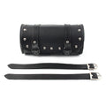 Sissy Bar Saddlebag Fork Roll Barrel Bag for Touring Motorcycle (blk)
