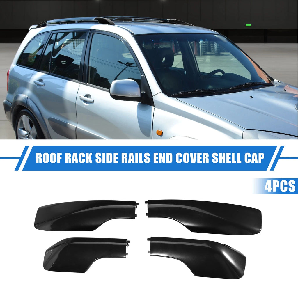4Pcs Roof Rack Side Rail End Cover Shell Replacement for Toyota RAV4 (2001–2005)