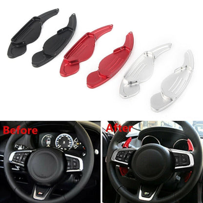 2X Alloy Steering Wheel Shift Paddle Extensions for Land Rover Jaguar