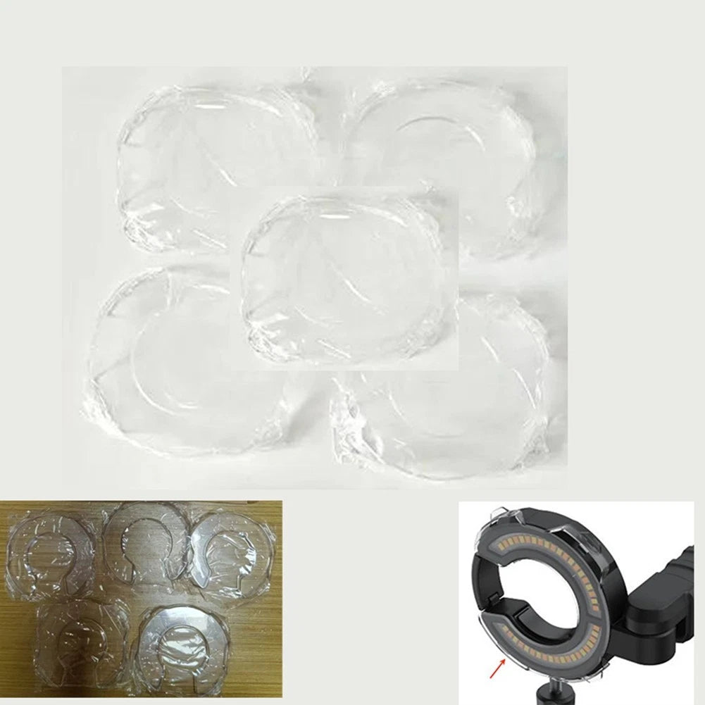 5PCS Car Paint Contrast Protective Plastic Cover for Spotlight Lamp Shade
