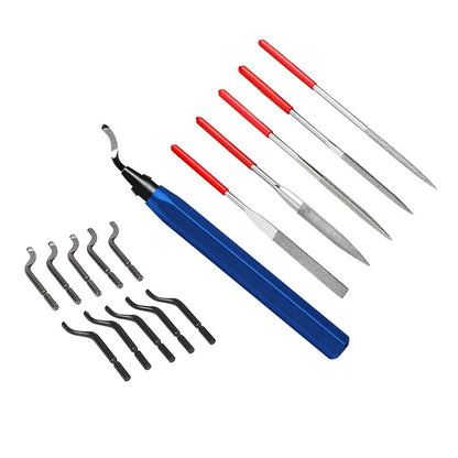 17PCS Deburrer Kit for Cross Holes and Curved Edges