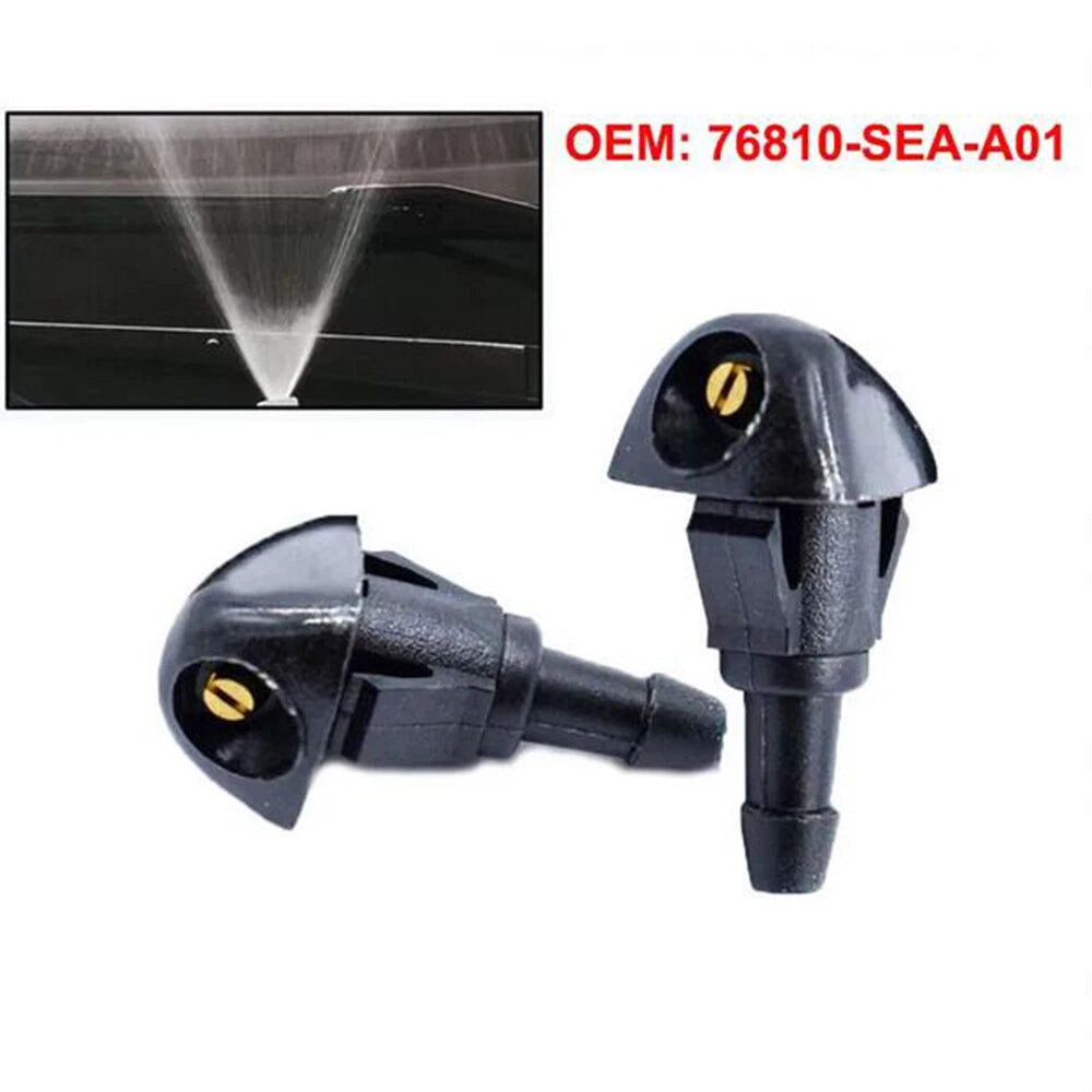 2pcs 76810-SEA-A01 Durable Front Windshield Wiper Water Spray Jet Fit For Honda