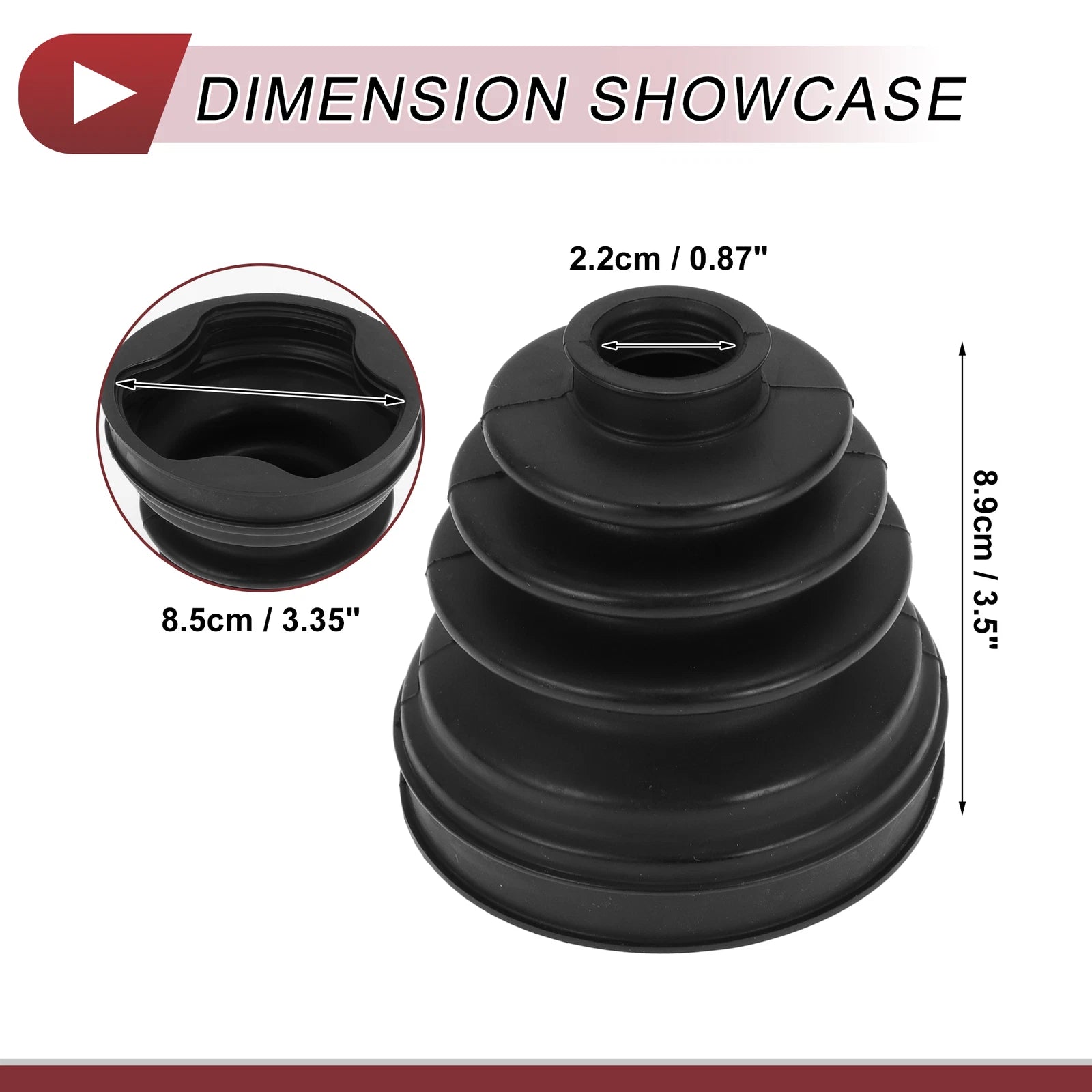 Inner CV Joint Boot Kit w/ Clamps for Mini Cooper (2007–2015) 31607591694