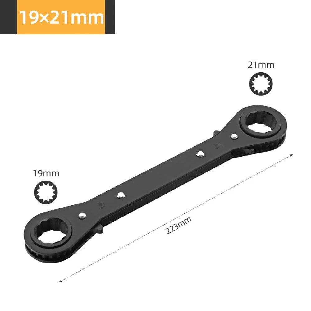 Set of 2 Double End Ratcheting Wrenches for