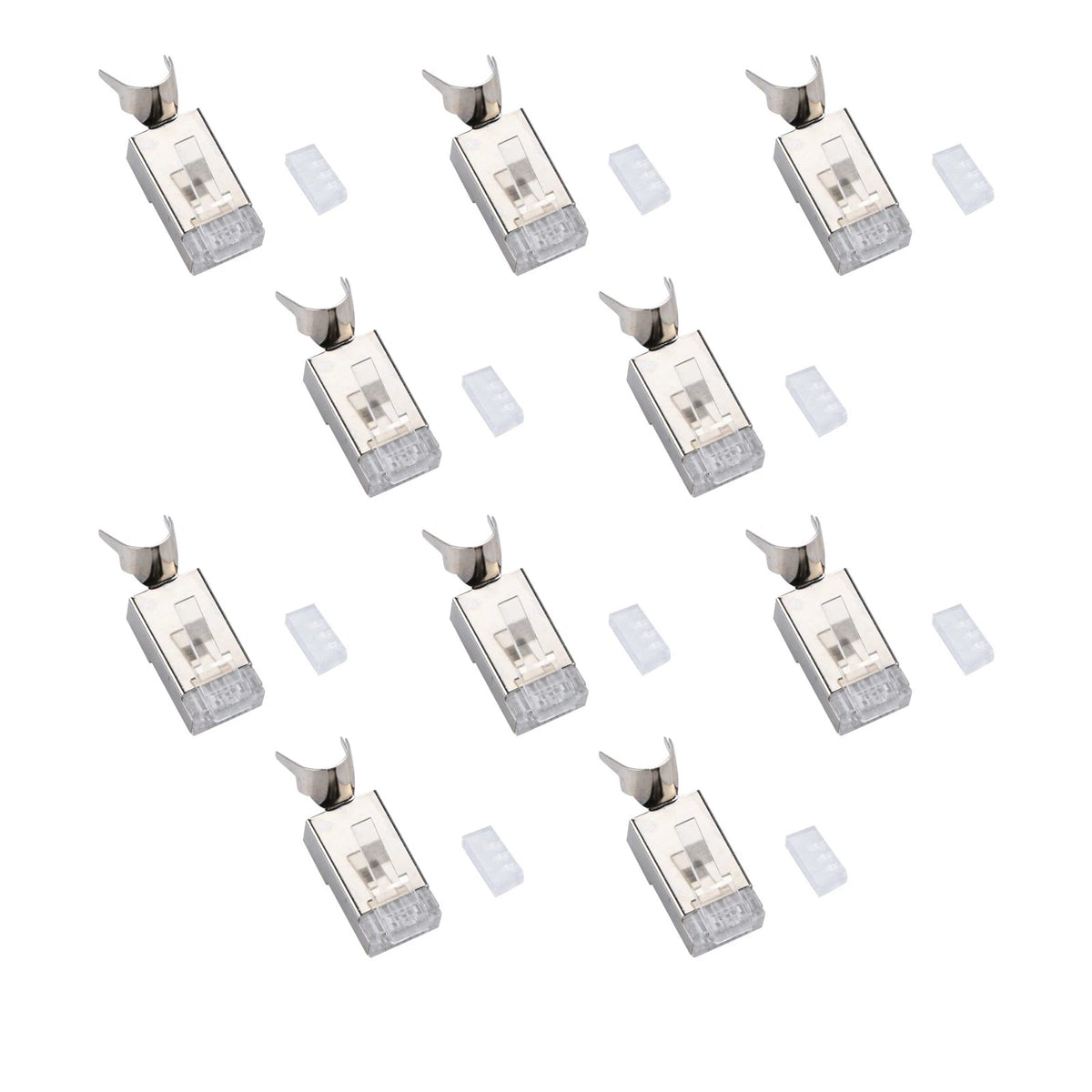 10 Pack RJ45 Cat7 Gold Plated FTP Modular Connectors